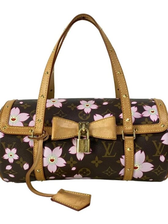 Louis Vuitton Handbags - LOUIS VUITTON Papillon Maroon Monogram Cherry Blossom Unclear Handbag